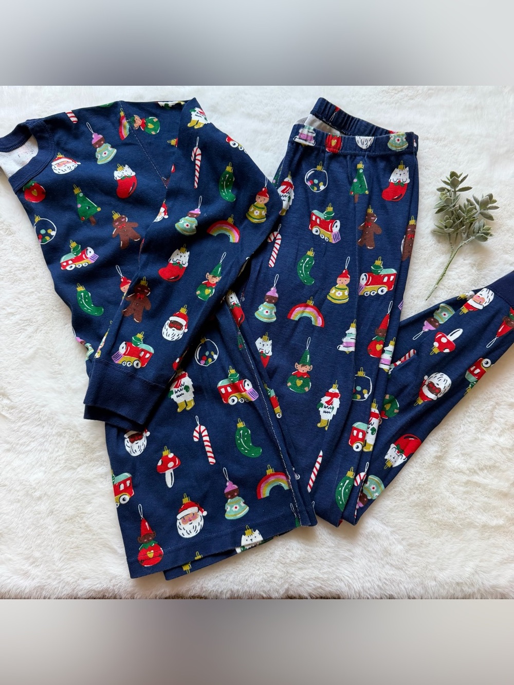 Hanna Andersson | NWOT - Holiday Ornament Long John PJ Set - Size M (Top/Bottom)